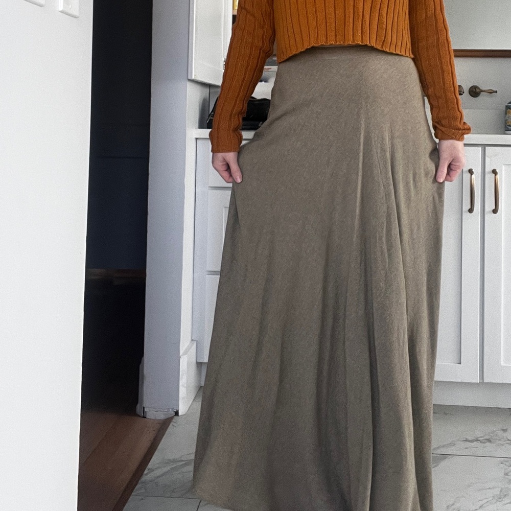 Stone gray Maxi Skirt